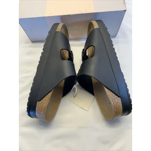 Papillio Birkenstock Arizona Pap Flex Platform Sandal Black SZ 9 Narrow Women - Picture 6 of 10